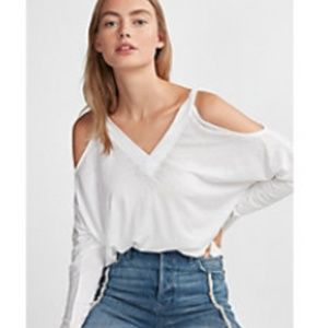 Mint cold shoulder Express shirt